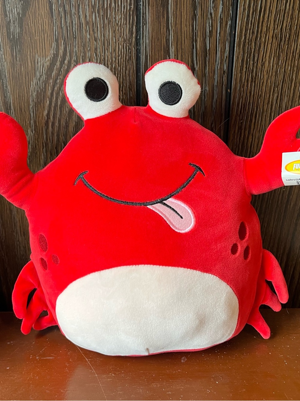 NEW Fun Stuff Red Crab 11" Squishy Plush with Tags (T93)